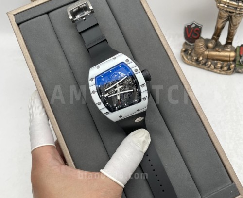 APS공장 리차드 밀 요한 블레이크 화이트 블랙 러버밴드 NTPT RM6101