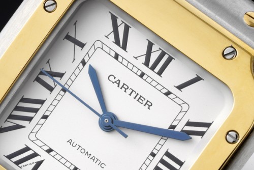 CARTIER 까르띠에 산토스 드 까르띠에 35.1mm 화이트 다이얼 오토매틱 메탈 시계 W2SA0016