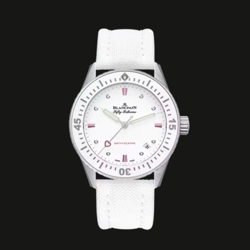 [premium] BLANCPAIN 블랑팡 피프티 패덤즈 38mm 화이트 다이얼 오토매틱 가죽시계 5100A 1127 W52A