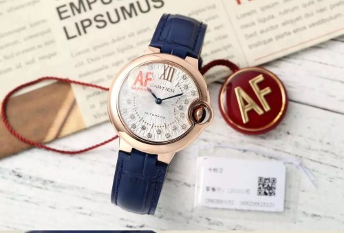 AF공장 발롱 브루 드 화이트 다이얼 로즈골드 33mm