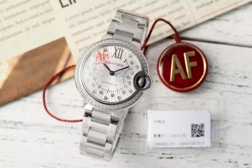 AF공장 발롱 브루 드 화이트 다이얼 다이아 베젤 스틸 33mm