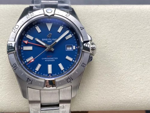 BLS공장 브라이틀링 어벤저 오토매틱 GMT44 1_1 베스트 에디션 블루 다이얼 44mm ,SS 브레이슬릿
