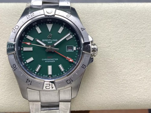 BLS공장 브라이틀링 어벤저 오토매틱 GMT44 1_1 베스트 에디션 그린 다이얼 44mm ,SS 브레이슬릿