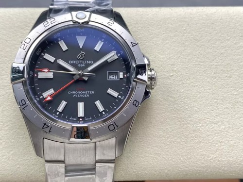 BLS공장 브라이틀링 어벤저 오토매틱 GMT44 1_1 베스트 에디션 레드 다이얼 44mm ,SS 브레이슬릿
