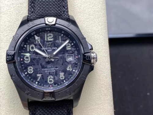 BLS공장 브라이틀링 어벤저 오토매틱 GMT44 1_1 베스트 에디션 블랙 데일 다이얼 44mm