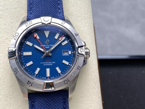 BLS공장 브라이틀링 어벤저 오토매틱 GMT44 1_1 베스트 에디션 블루 다이얼 44mm