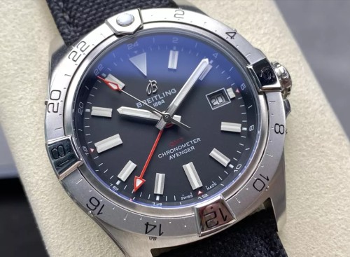 BLS공장 브라이틀링 어벤저 오토매틱 GMT44 1_1 베스트 에디션 레드 다이얼 44mm