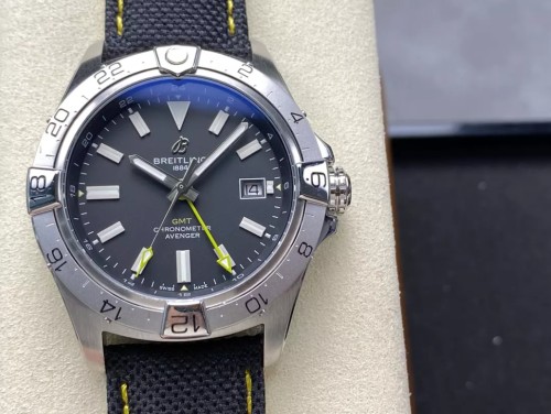 BLS공장 브라이틀링 어벤저 오토매틱 GMT44 1_1 베스트 에디션 블랙 다이얼 44mm