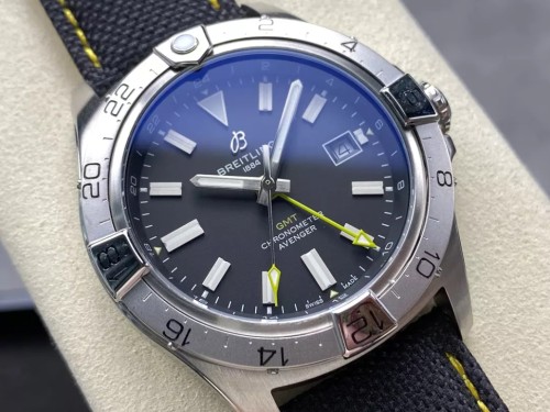 BLS공장 브라이틀링 어벤저 오토매틱 GMT44 1_1 베스트 에디션 블랙 다이얼 44mm