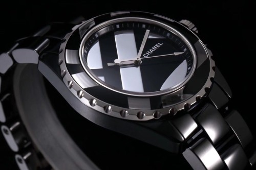 샤넬 J12 블랙 다이얼 남여공용 시계 38mm H5582