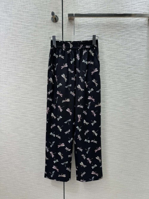 디올 24SS 패턴 프린팅 캐주얼 팬츠 블랙