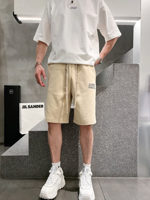 마르지엘라 24SS 자수로고 반바지 베이지
