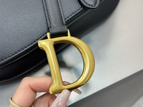 디올 새들 미듐 호보백 블랙