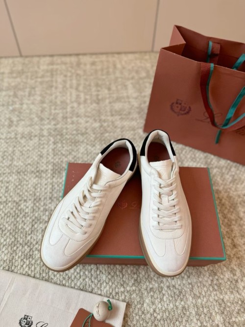로로피아나 Loro Piana 레더 남여공용 커플 스니커즈 슈즈 블랙