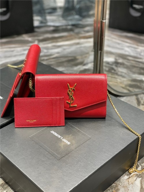 Saint Laurent 생로랑 업타운 엔벨로프 체인 지갑 607788